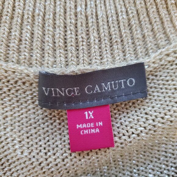 Vince Camuto Plus Size Gold Dolman Sweater - Picture 5 of 11